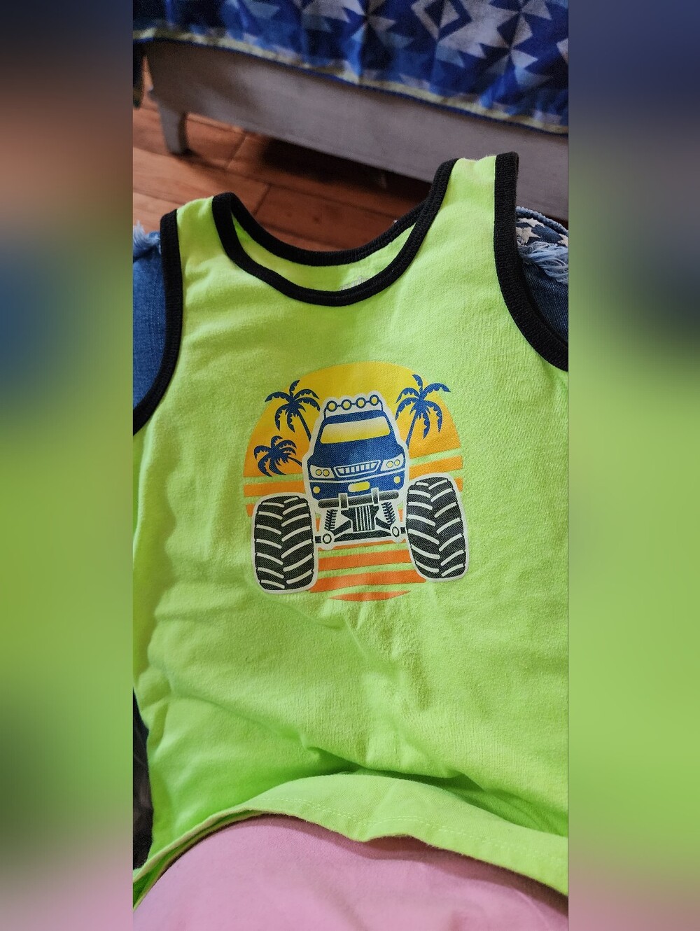Garanimals Lime Green & Black Toddler Shirt